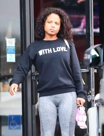 Christina Milian cameltoe in leggings