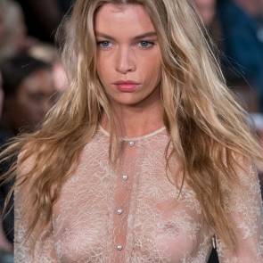 Stella Maxwell nipples fashion show