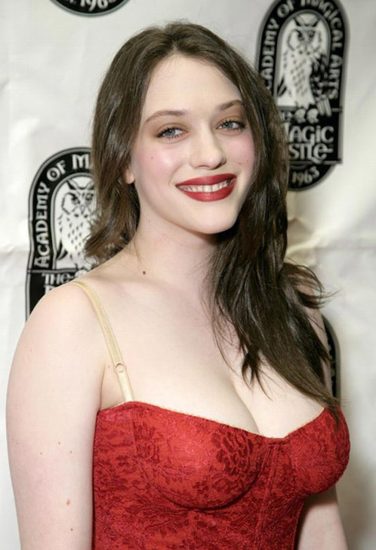 Kat Dennings sexy red dress