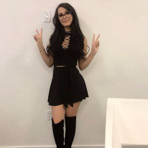 SSSniperWolf hot black skirt