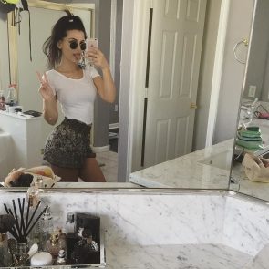 SSSniperWolf sexy bathroom selfie